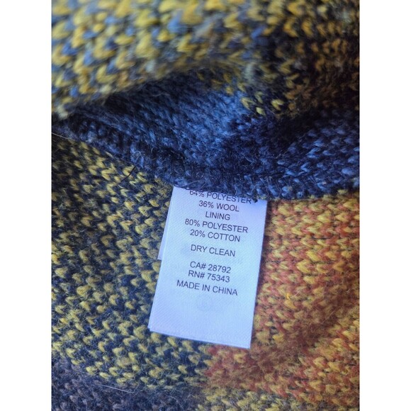 House of Harlow Womens M Plaid Crop Shacket Shirt Jacket Colorful Wool Blend - Picture 6 of 6